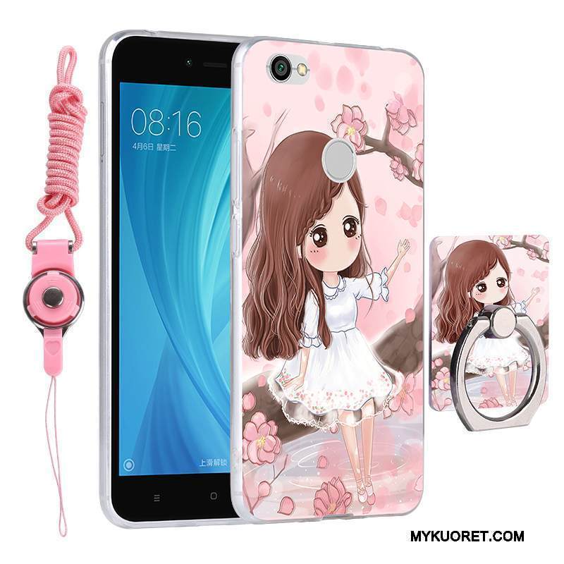 Kuori Redmi Note 5a Silikoni Silmukka Keltainen, Kotelo Redmi Note 5a Suojaus Murtumaton Puhelimen Kuoret