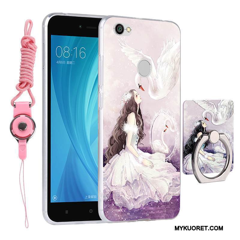 Kuori Redmi Note 5a Silikoni Silmukka Keltainen, Kotelo Redmi Note 5a Suojaus Murtumaton Puhelimen Kuoret