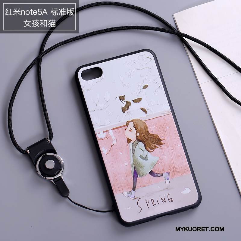 Kuori Redmi Note 5a Silikoni Valkoinen Puhelimen Kuoret, Kotelo Redmi Note 5a Laukut Punainen