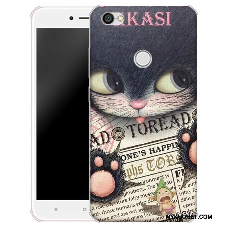 Kuori Redmi Note 5a Suojaus Murtumaton Läpinäkyvä, Kotelo Redmi Note 5a Sarjakuva Musta Pieni