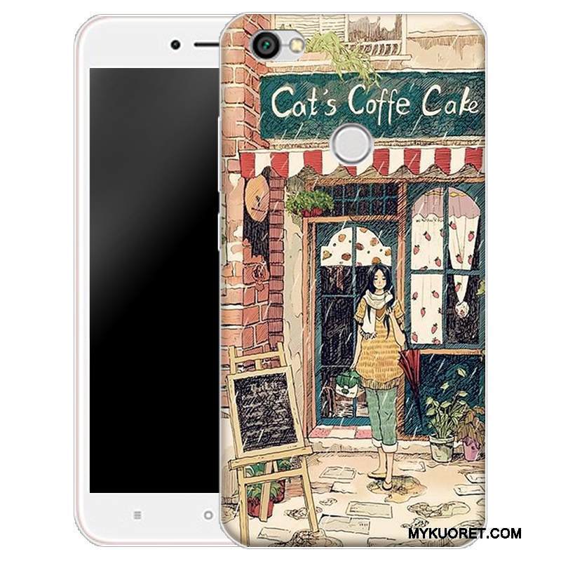 Kuori Redmi Note 5a Suojaus Murtumaton Läpinäkyvä, Kotelo Redmi Note 5a Sarjakuva Musta Pieni