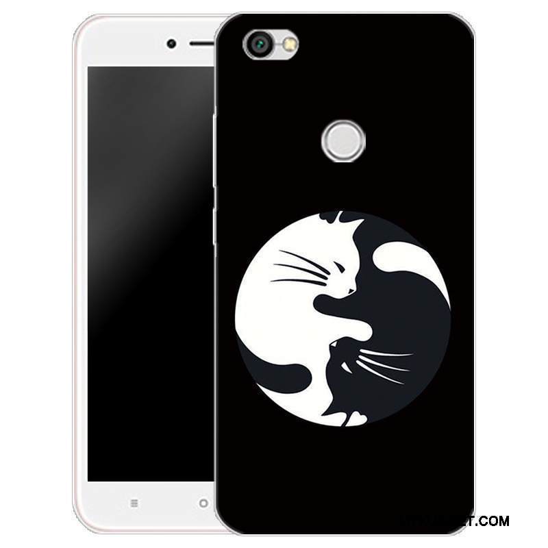 Kuori Redmi Note 5a Suojaus Murtumaton Läpinäkyvä, Kotelo Redmi Note 5a Sarjakuva Musta Pieni