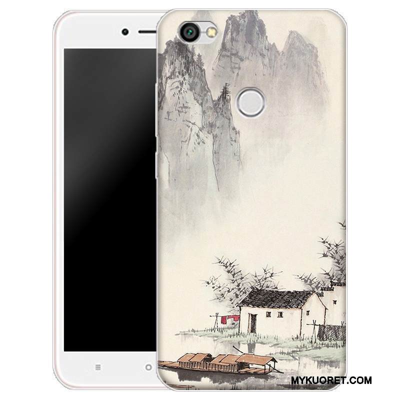 Kuori Redmi Note 5a Suojaus Murtumaton Läpinäkyvä, Kotelo Redmi Note 5a Sarjakuva Musta Pieni