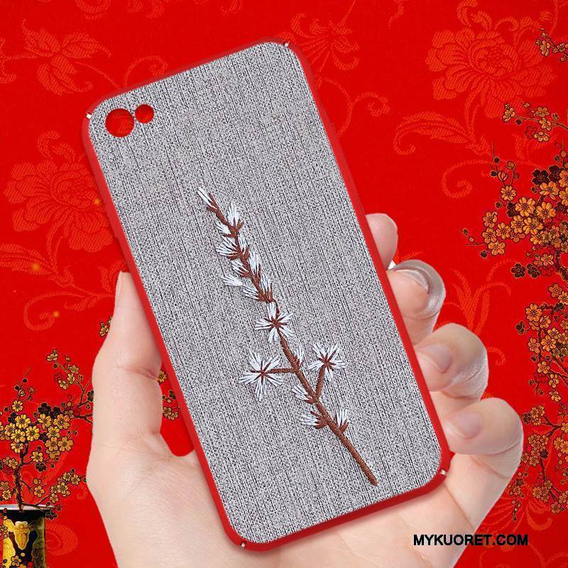 Kuori Redmi Note 5a Suojaus Pieni Pesty Suede, Kotelo Redmi Note 5a Laukut Punainen Persoonallisuus