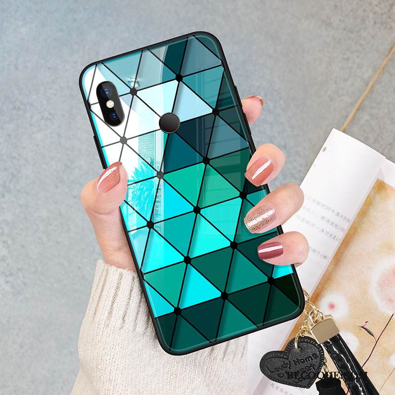 Kuori Redmi Note 6 Pro Pehmeä Neste Lasi Vihreä, Kotelo Redmi Note 6 Pro Suojaus Punainen Puhelimen Kuoret