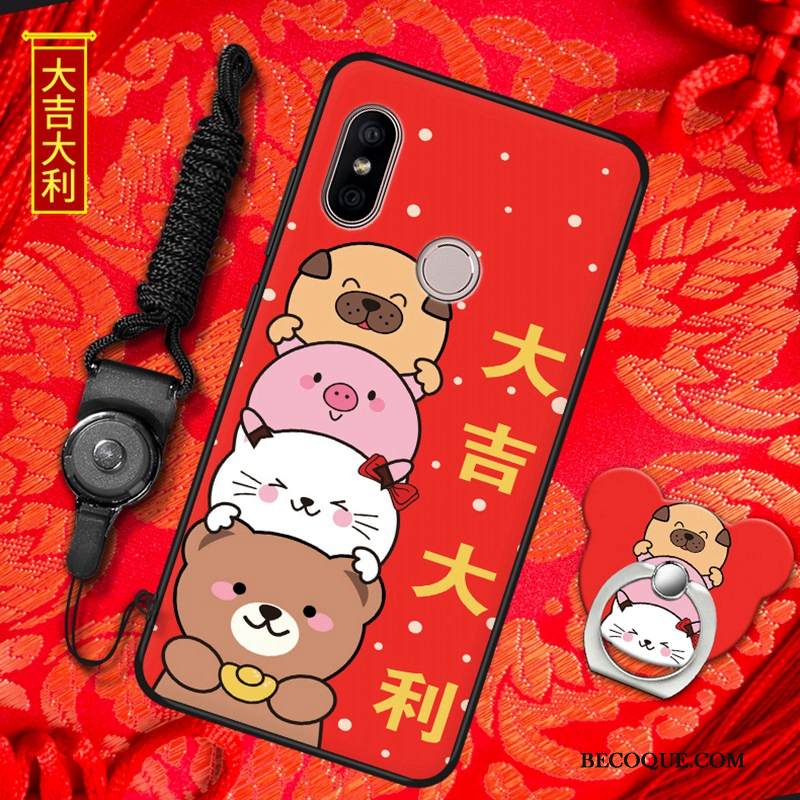 Kuori Redmi Note 6 Pro Pehmeä Neste Puhelimen Kuoret Punainen, Kotelo Redmi Note 6 Pro Suojaus