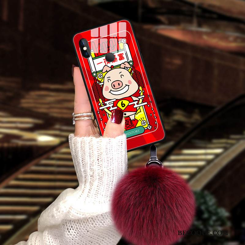 Kuori Redmi Note 6 Pro Persoonallisuus Pompon, Kotelo Redmi Note 6 Pro Puhelimen Kuoret Lasi