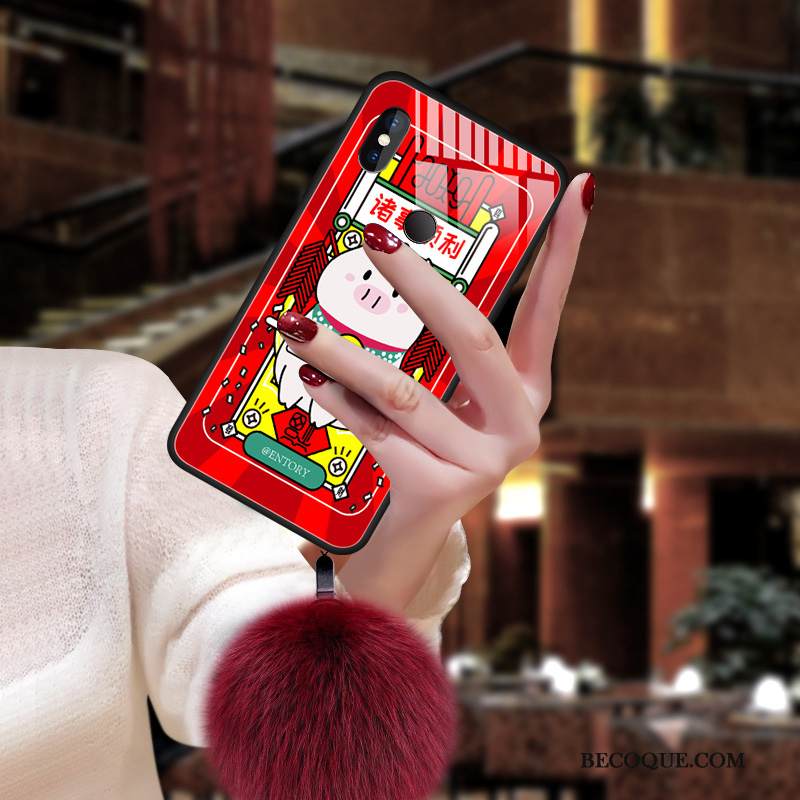 Kuori Redmi Note 6 Pro Persoonallisuus Pompon, Kotelo Redmi Note 6 Pro Puhelimen Kuoret Lasi