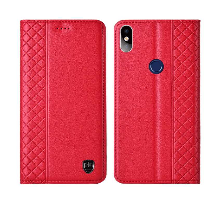 Kuori Redmi Note 6 Pro Suojaus Puhelimen Kuoret Ruudukko, Kotelo Redmi Note 6 Pro Laukut Punainen Keltainen