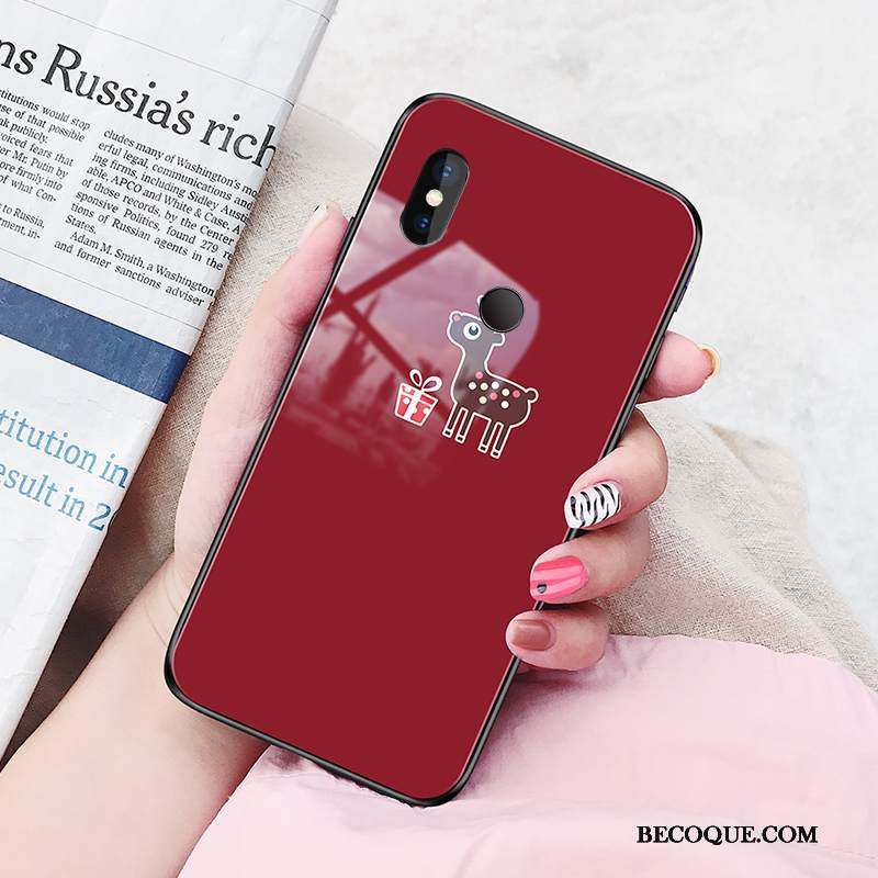 Kuori Redmi Note 6 Pro Suojaus Punainen Trendi, Kotelo Redmi Note 6 Pro Puhelimen Kuoret Lasi