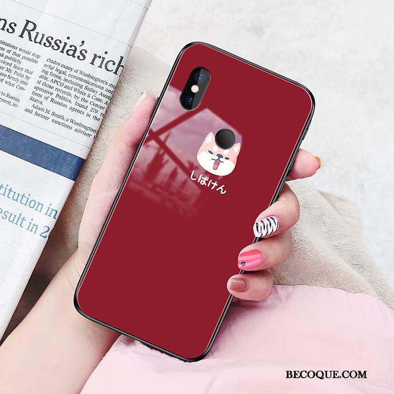 Kuori Redmi Note 6 Pro Suojaus Punainen Trendi, Kotelo Redmi Note 6 Pro Puhelimen Kuoret Lasi