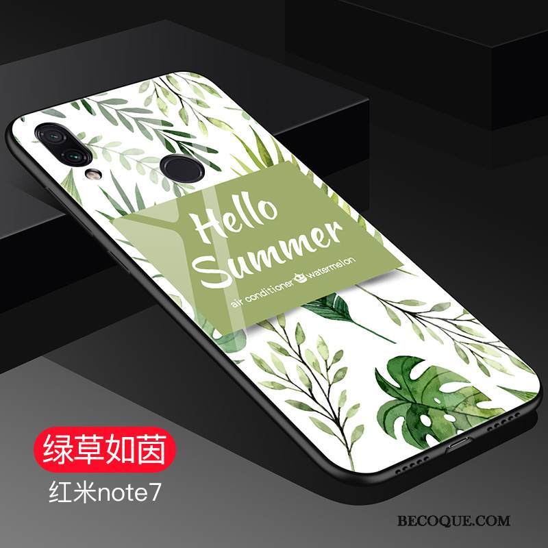 Kuori Redmi Note 7 Luova Persoonallisuus Puhelimen Kuoret, Kotelo Redmi Note 7 Laukut Lasi Vihreä