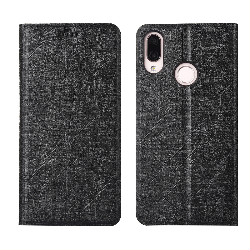 Kuori Redmi Note 7 Nahka Puhelimen Kuoret Punainen, Kotelo Redmi Note 7 Laukut Johdin Musta