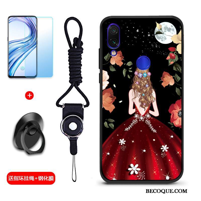 Kuori Redmi Note 7 Pehmeä Neste Punainen Murtumaton, Kotelo Redmi Note 7 Suojaus Puhelimen Kuoret Persoonallisuus