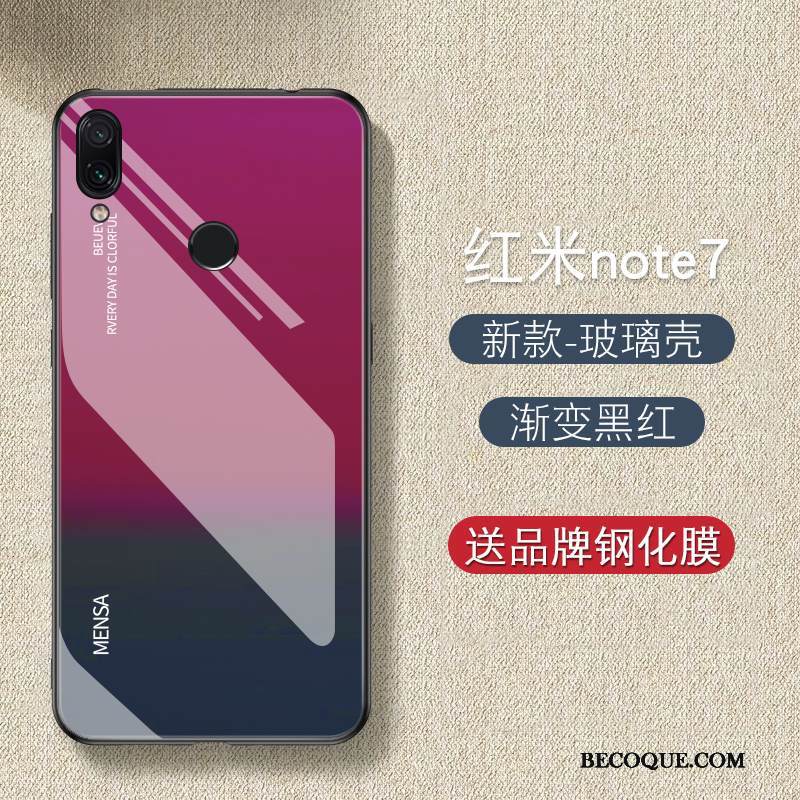 Kuori Redmi Note 7 Silikoni Pieni Persoonallisuus, Kotelo Redmi Note 7 Luova Trendi Net Red