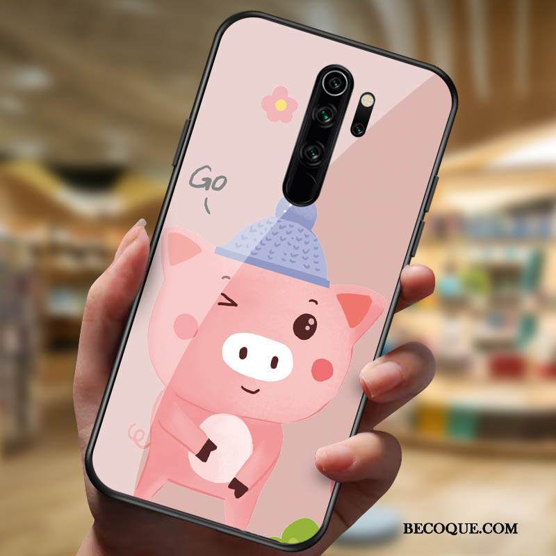 Kuori Redmi Note 8 Pro Lasi Kalvo, Kotelo Redmi Note 8 Pro Punainen Net Red