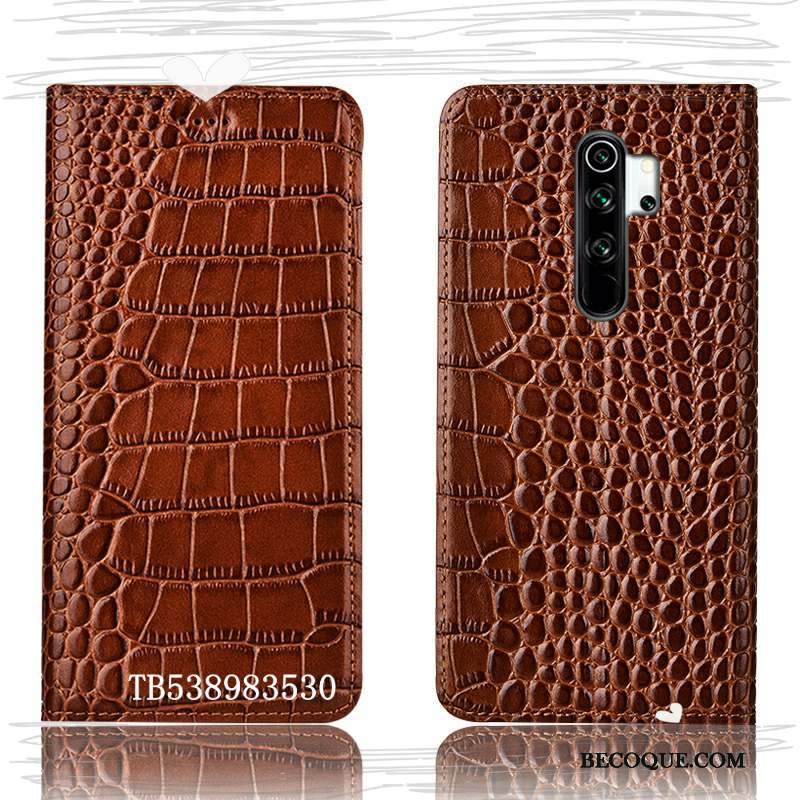 Kuori Redmi Note 8 Pro Nahka Krokotiili Puhelimen Kuoret, Kotelo Redmi Note 8 Pro Suojaus Pieni Punainen