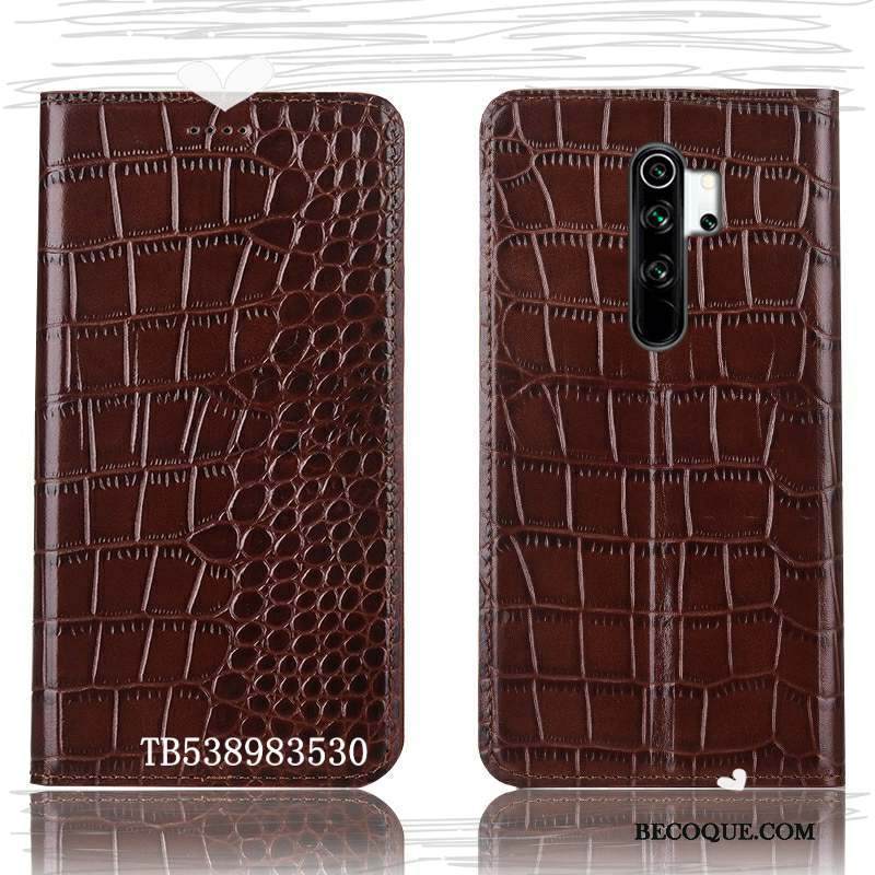Kuori Redmi Note 8 Pro Nahka Krokotiili Puhelimen Kuoret, Kotelo Redmi Note 8 Pro Suojaus Pieni Punainen