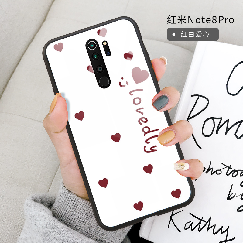 Kuori Redmi Note 8 Pro Pehmeä Neste Net Red Peili, Kotelo Redmi Note 8 Pro Silikoni Yksinkertainen Aaltopiste