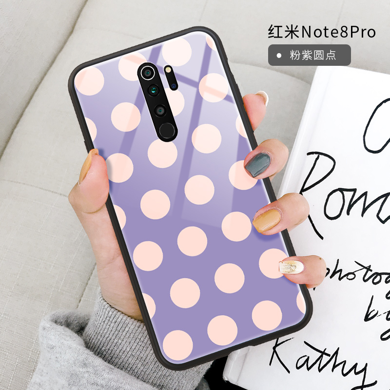 Kuori Redmi Note 8 Pro Pehmeä Neste Net Red Peili, Kotelo Redmi Note 8 Pro Silikoni Yksinkertainen Aaltopiste