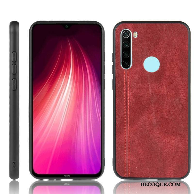 Kuori Redmi Note 8t Nahka Punainen Kova, Kotelo Redmi Note 8t Suojaus Puhelimen Kuoret Sininen