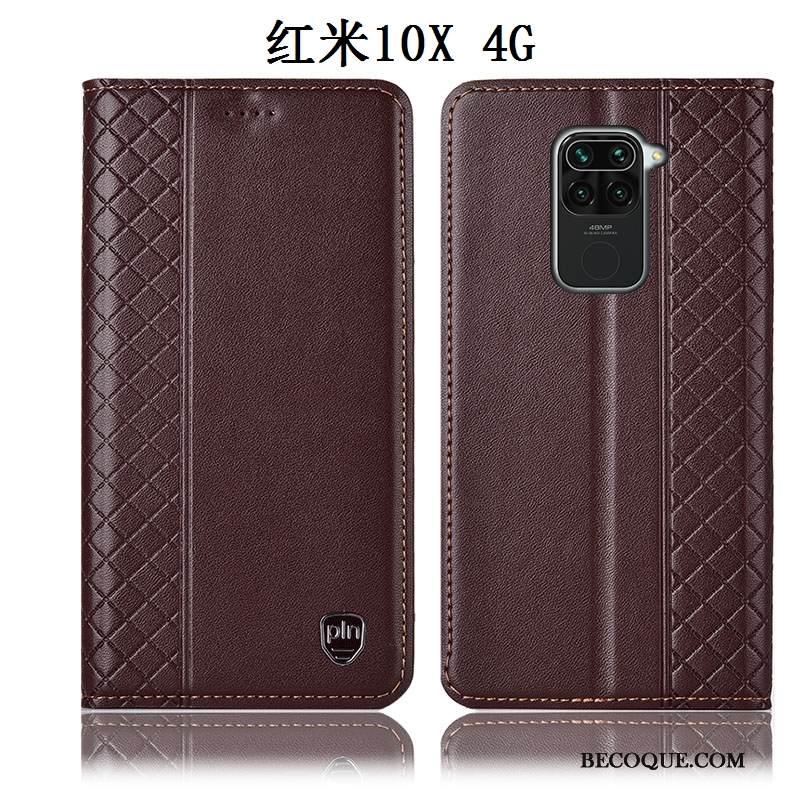 Kuori Redmi Note 9 Suojaus Murtumaton Puhelimen Kuoret, Kotelo Redmi Note 9 Nahka Punainen Pieni