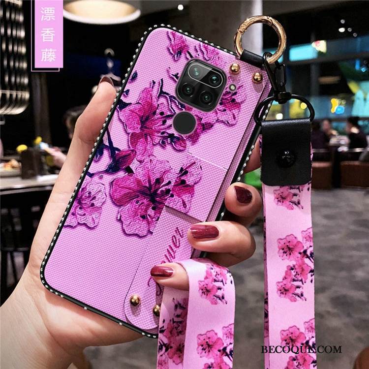 Kuori Redmi Note 9 Tuki Ripustettava Kaula Uusi, Kotelo Redmi Note 9 Pehmeä Neste Pieni Punainen