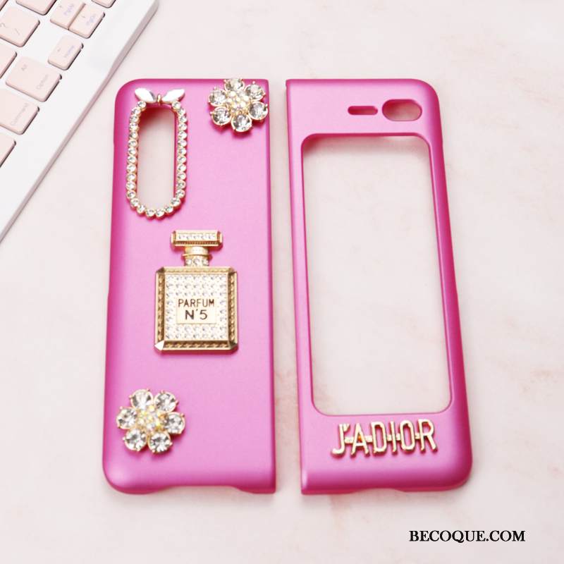 Kuori Samsung Fold Laukut Net Red Puhelimen Kuoret, Kotelo Samsung Fold Suojaus Punainen Ihana