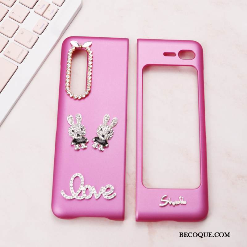 Kuori Samsung Fold Laukut Net Red Puhelimen Kuoret, Kotelo Samsung Fold Suojaus Punainen Ihana