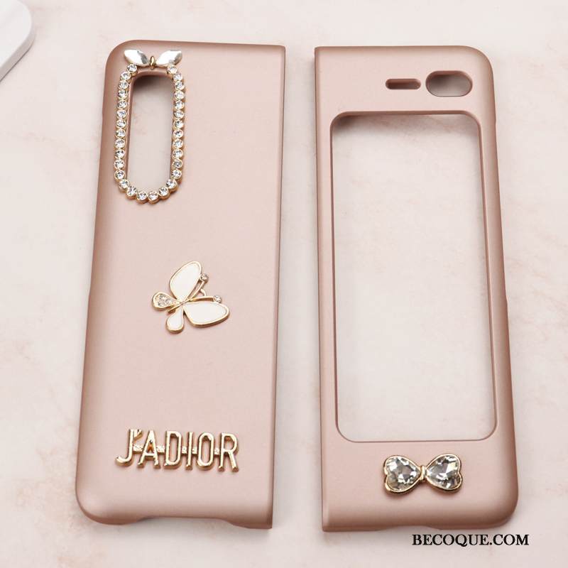 Kuori Samsung Fold Laukut Net Red Puhelimen Kuoret, Kotelo Samsung Fold Suojaus Punainen Ihana