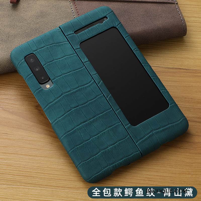 Kuori Samsung Fold Nahka Murtumaton Ohut, Kotelo Samsung Fold Laukut Ylellisyys Punainen