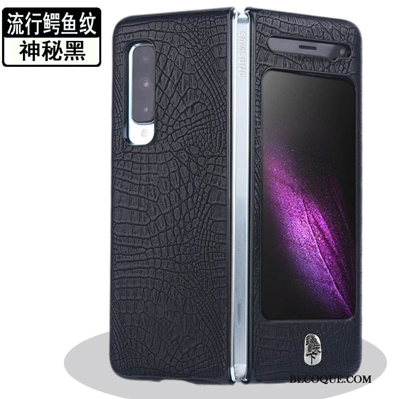 Kuori Samsung Fold Nahka Puhelimen Kuoret Murtumaton, Kotelo Samsung Fold Suojaus Pesty Suede Kulta