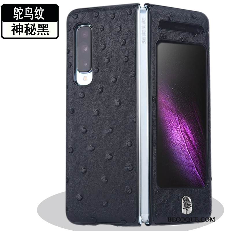 Kuori Samsung Fold Nahka Puhelimen Kuoret Murtumaton, Kotelo Samsung Fold Suojaus Pesty Suede Kulta