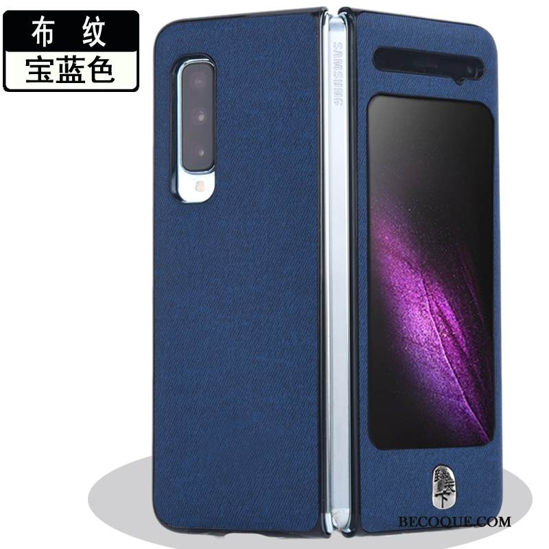 Kuori Samsung Fold Nahka Puhelimen Kuoret Murtumaton, Kotelo Samsung Fold Suojaus Pesty Suede Kulta