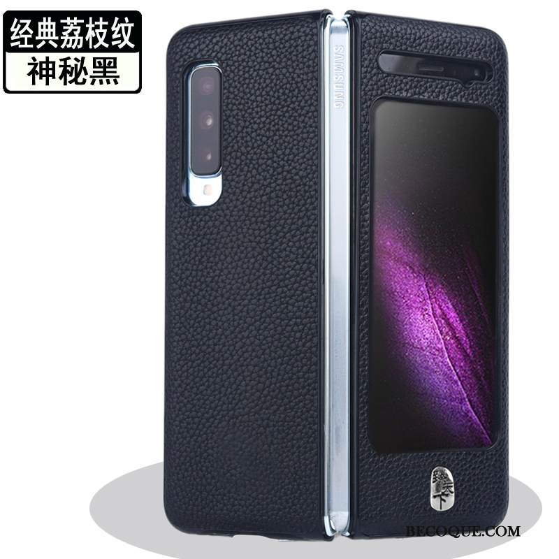 Kuori Samsung Fold Nahka Puhelimen Kuoret Murtumaton, Kotelo Samsung Fold Suojaus Pesty Suede Kulta