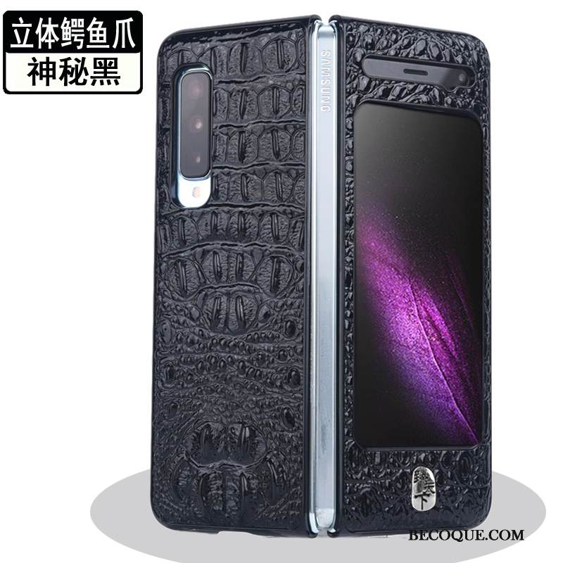 Kuori Samsung Fold Nahka Puhelimen Kuoret Murtumaton, Kotelo Samsung Fold Suojaus Pesty Suede Kulta
