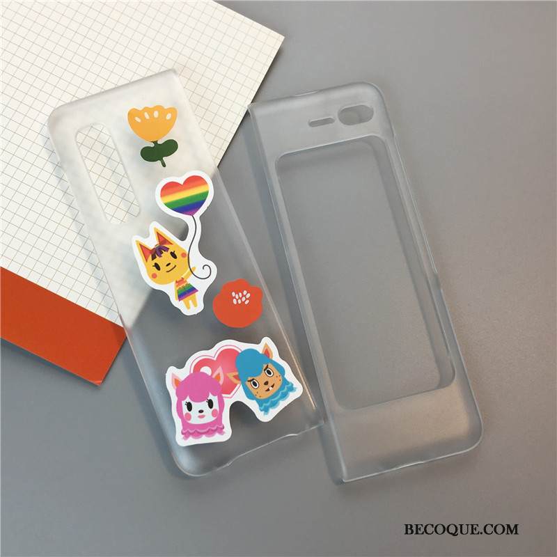 Kuori Samsung Fold Sarjakuva Musta Puhelimen Kuoret, Kotelo Samsung Fold Suojaus Pesty Suede