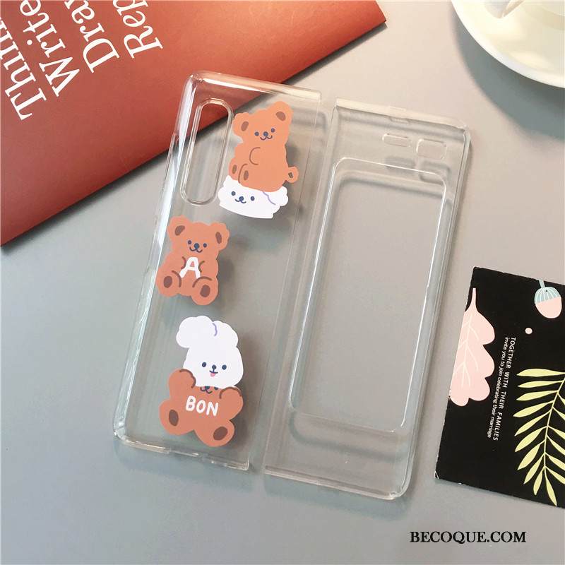 Kuori Samsung Fold Sarjakuva Sininen Ihana, Kotelo Samsung Fold Laukut Puhelimen Kuoret Pesty Suede