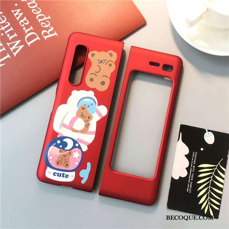 Kuori Samsung Fold Sarjakuva Sininen Ihana, Kotelo Samsung Fold Laukut Puhelimen Kuoret Pesty Suede