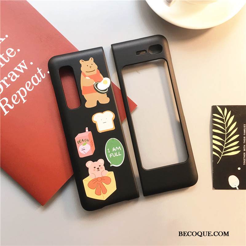 Kuori Samsung Fold Sarjakuva Sininen Ihana, Kotelo Samsung Fold Laukut Puhelimen Kuoret Pesty Suede