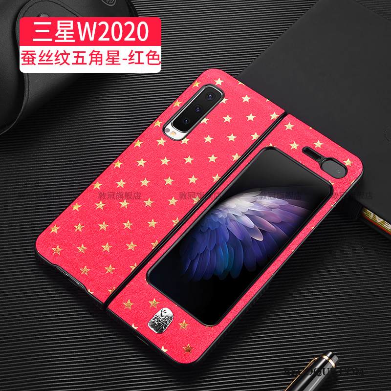 Kuori Samsung Fold Silkki Ultra Ylellisyys, Kotelo Samsung Fold Nahka Liiketoiminta Kukkakuvio