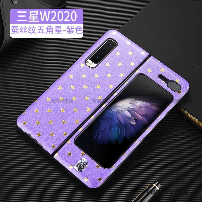 Kuori Samsung Fold Silkki Ultra Ylellisyys, Kotelo Samsung Fold Nahka Liiketoiminta Kukkakuvio