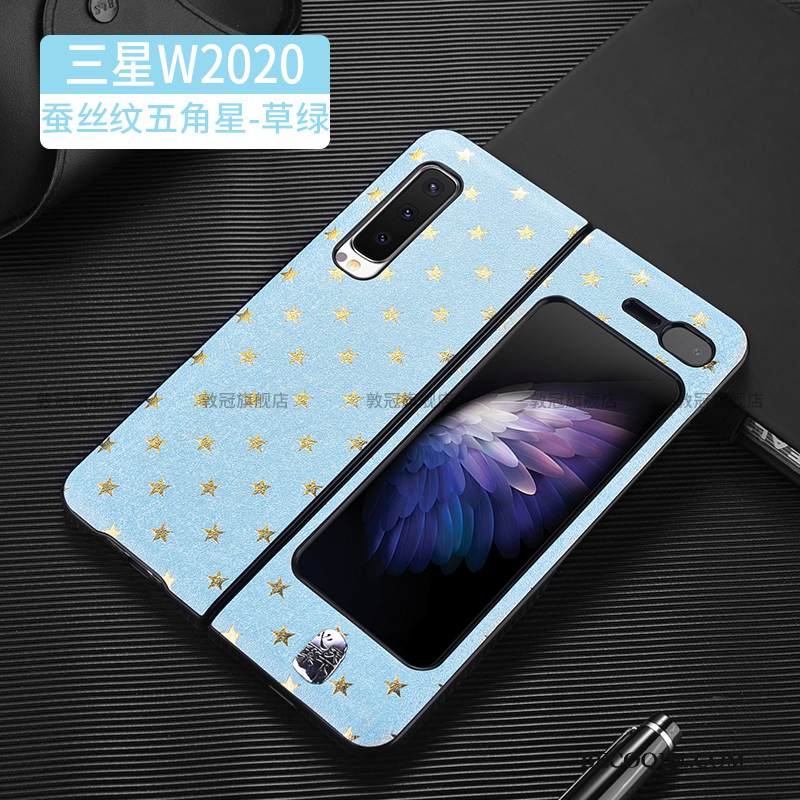 Kuori Samsung Fold Silkki Ultra Ylellisyys, Kotelo Samsung Fold Nahka Liiketoiminta Kukkakuvio