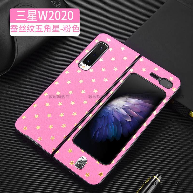 Kuori Samsung Fold Silkki Ultra Ylellisyys, Kotelo Samsung Fold Nahka Liiketoiminta Kukkakuvio