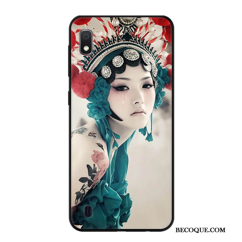 Kuori Samsung Galaxy A10 Luova Puhelimen Kuoret Musta, Kotelo Samsung Galaxy A10 Sarjakuva Persoonallisuus Murtumaton
