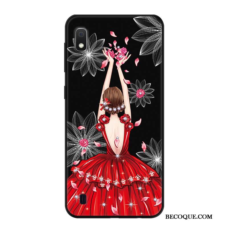 Kuori Samsung Galaxy A10 Luova Puhelimen Kuoret Musta, Kotelo Samsung Galaxy A10 Sarjakuva Persoonallisuus Murtumaton