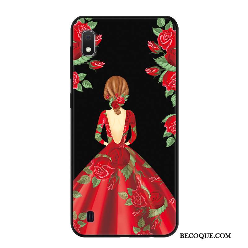 Kuori Samsung Galaxy A10 Luova Puhelimen Kuoret Musta, Kotelo Samsung Galaxy A10 Sarjakuva Persoonallisuus Murtumaton