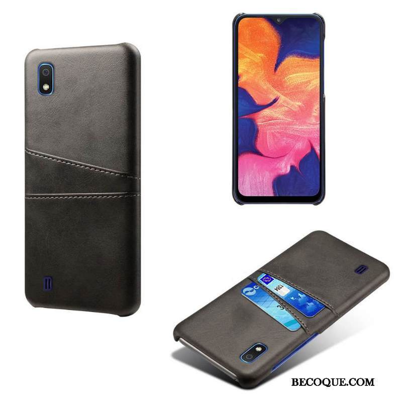 Kuori Samsung Galaxy A10 Nahka Kortti Punainen, Kotelo Samsung Galaxy A10 Suojaus Puhelimen Kuoret Uusi
