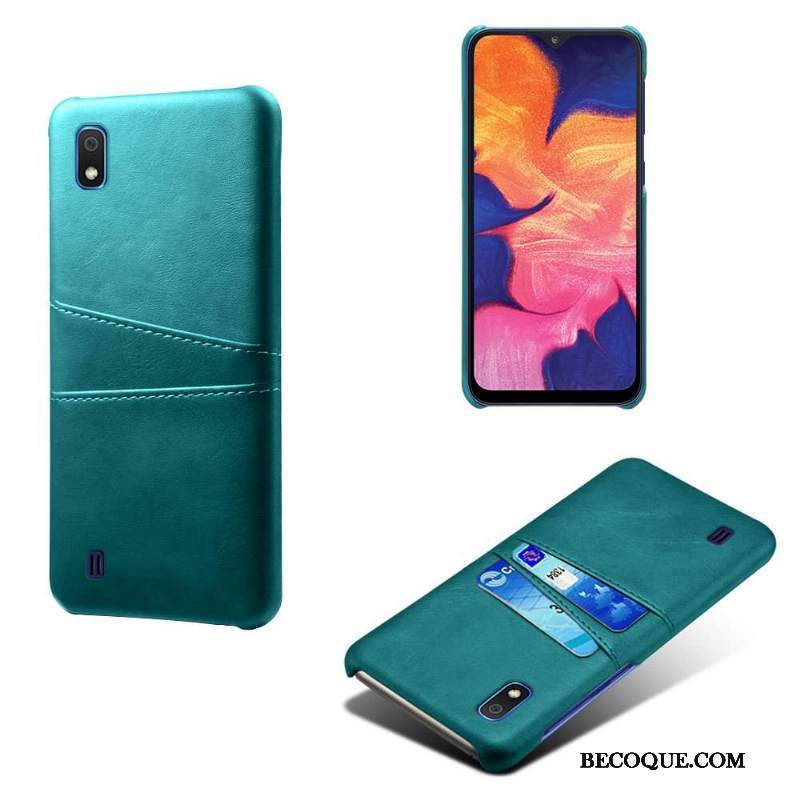 Kuori Samsung Galaxy A10 Nahka Kortti Punainen, Kotelo Samsung Galaxy A10 Suojaus Puhelimen Kuoret Uusi