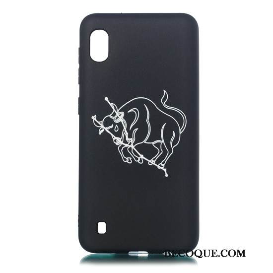 Kuori Samsung Galaxy A10 Pehmeä Neste Pesty Suede Musta, Kotelo Samsung Galaxy A10 Sarjakuva Ultra Puhelimen Kuoret